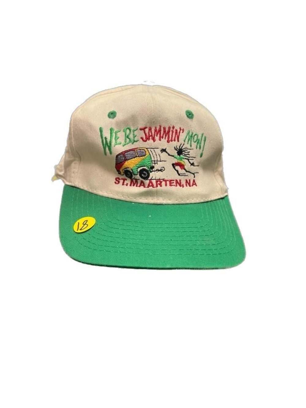 Vintage St. Maarten We Be Jammin' Rasta Snapback Hat
